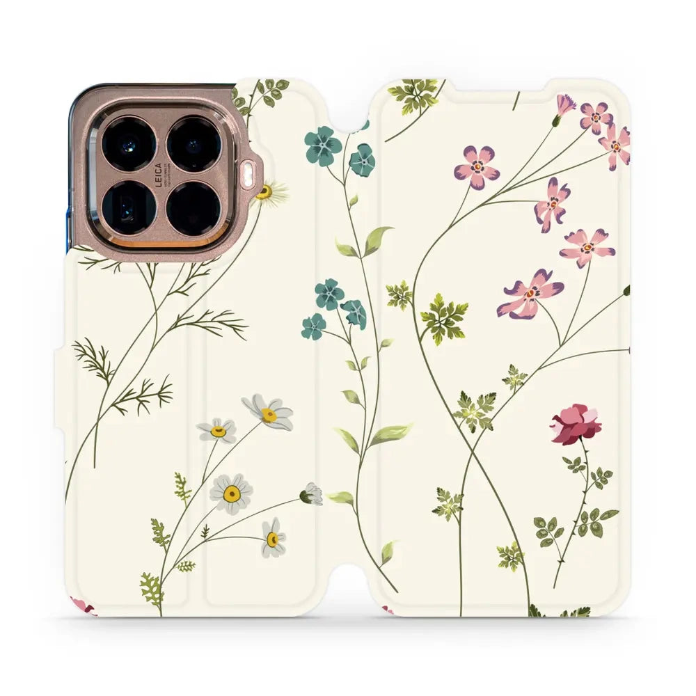 Handyhülle mit klappe für Xiaomi 15T Pro, Mobiwear Book, Feldblumen