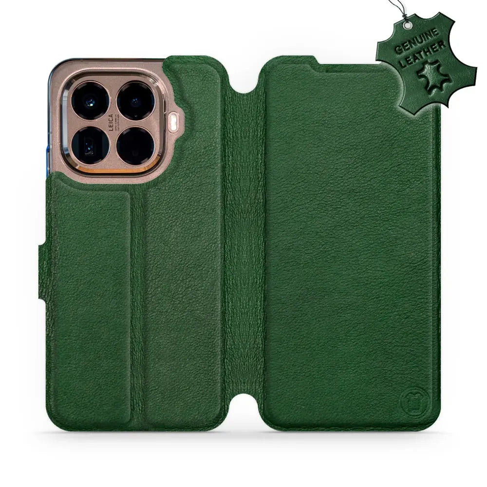 Echtleder Handyhülle für Xiaomi 15T Pro, Mobiwear Leather, Grün