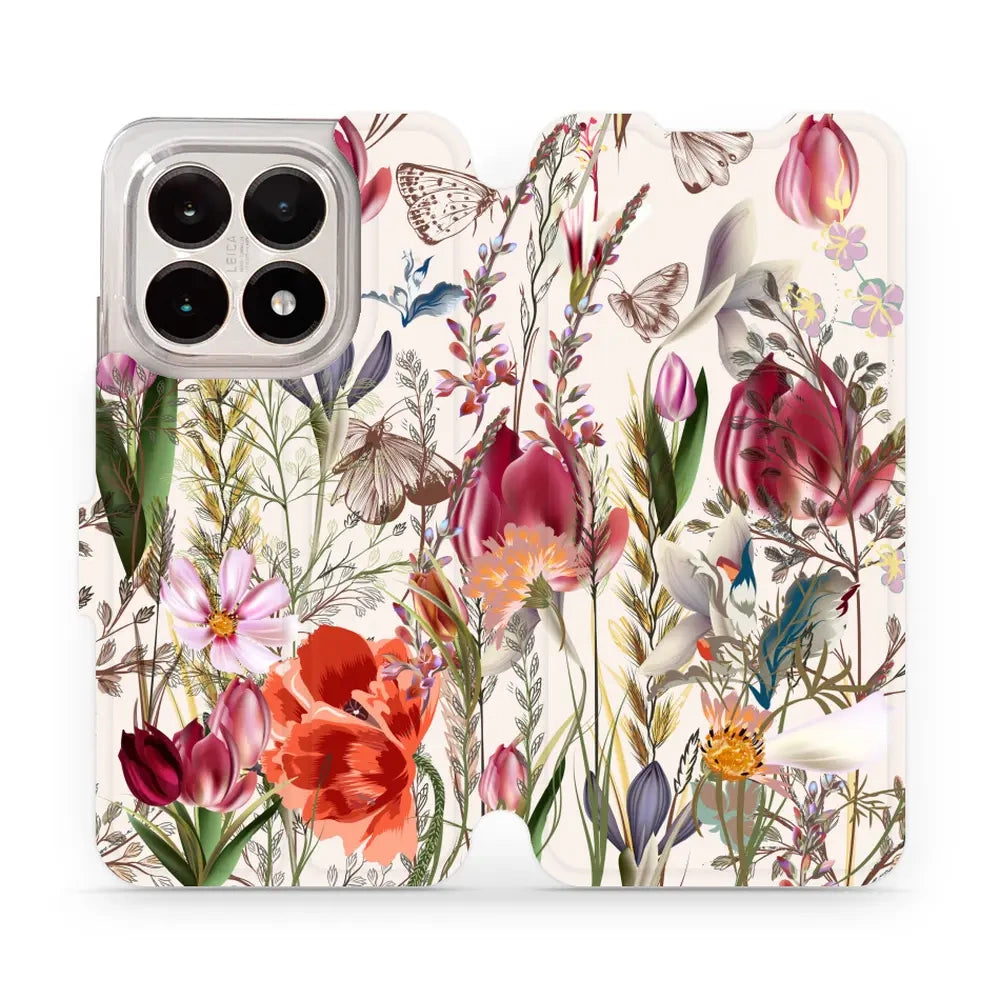 Handyhülle mit klappe für Xiaomi 15T, Mobiwear Book, Blumenstrauß