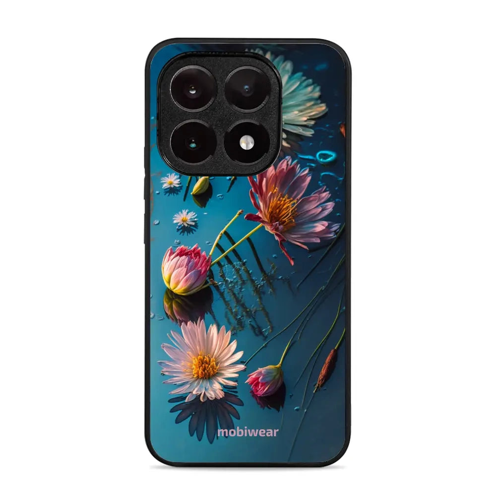 Handyhülle für Xiaomi 15T, Mobiwear Glossy Case, Blau-Blumig