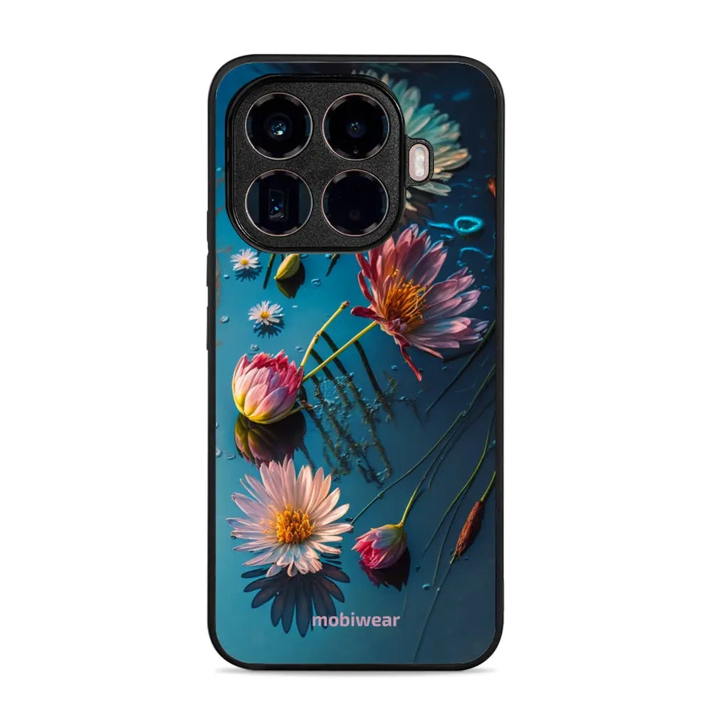 Handyhülle für Xiaomi 15T Pro, Mobiwear Glossy Case, Blau-Blumig