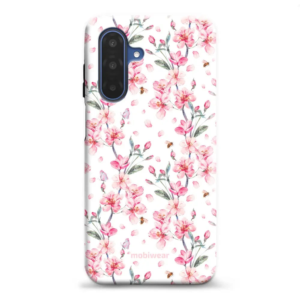 Handyhülle für Galaxy A17 5G, Mobiwear Elite Pro, Japanischer Blumenstrauß