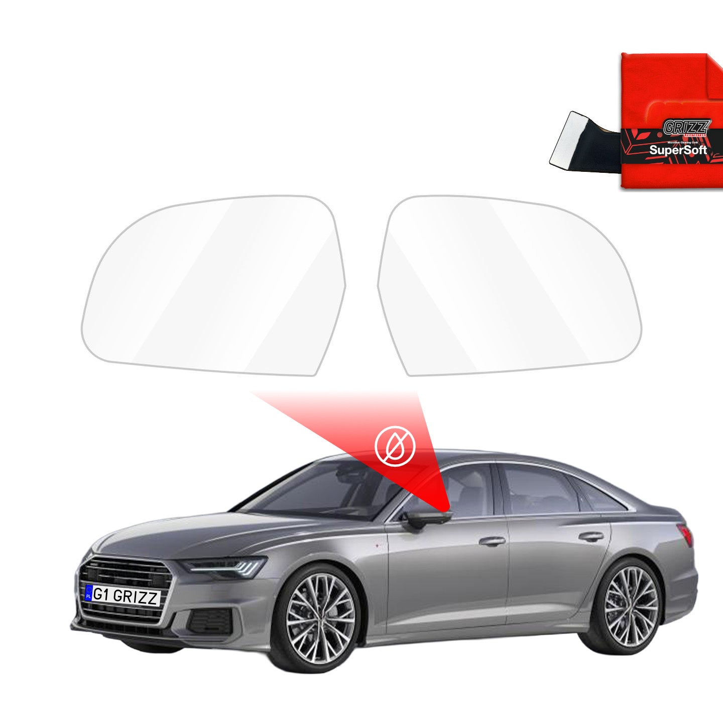Regenschutzfolie Grizz Protector für Außenspiegel - Audi A6 C8 (2018-2024)