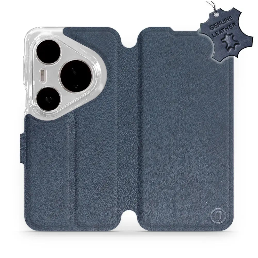 Echtleder Handyhülle für Huawei Pura 80 Pro / Huawei Pura 80 Pro Plus, Mobiwear Leather, Dunkelblau