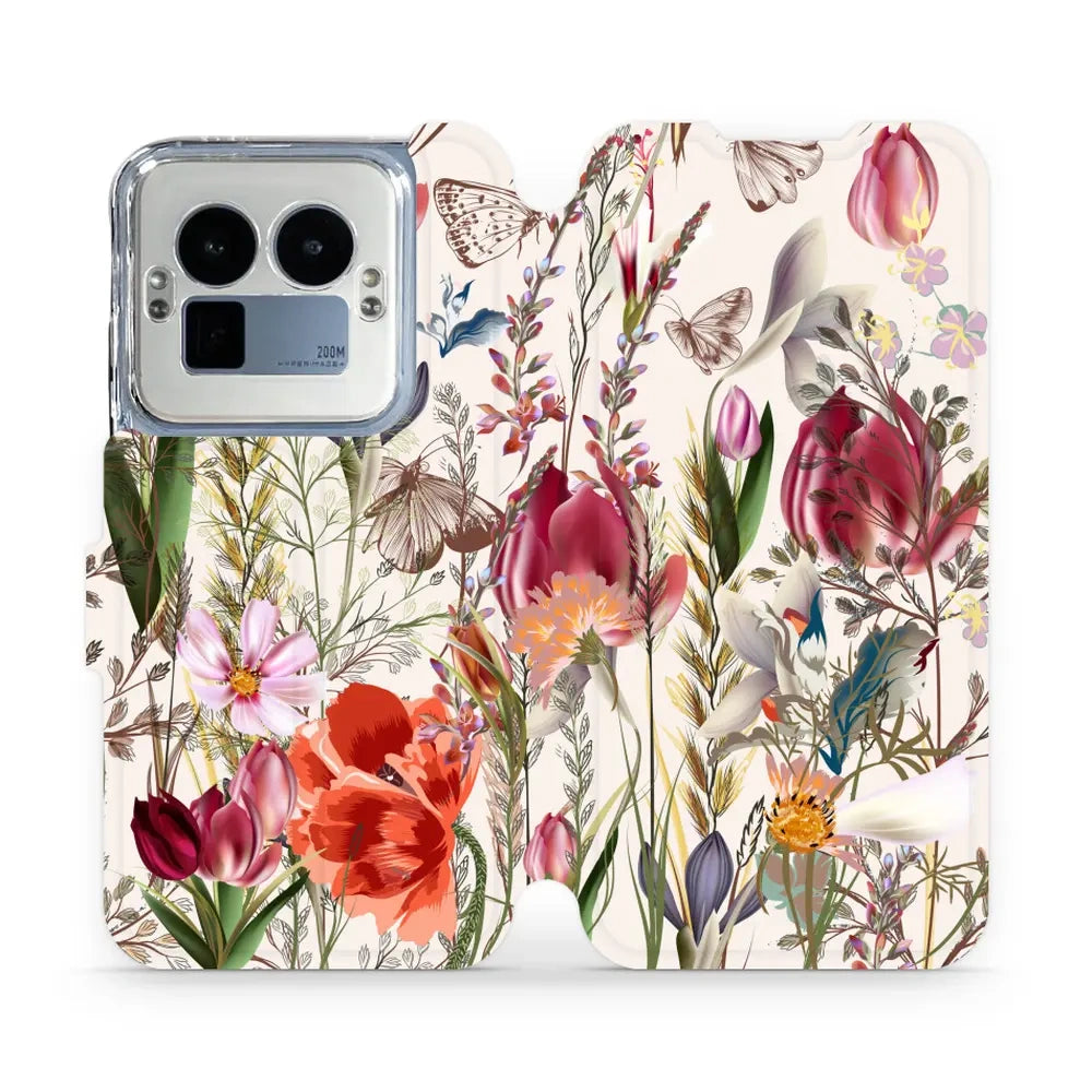 Handyhülle mit klappe für Realme GT 8 Pro, Mobiwear Book, Blumenstrauß