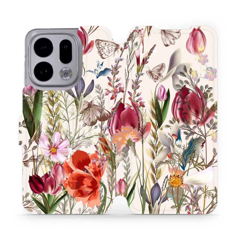 Handyhülle mit klappe für Oppo Find X9, Mobiwear Book, Blumenstrauß