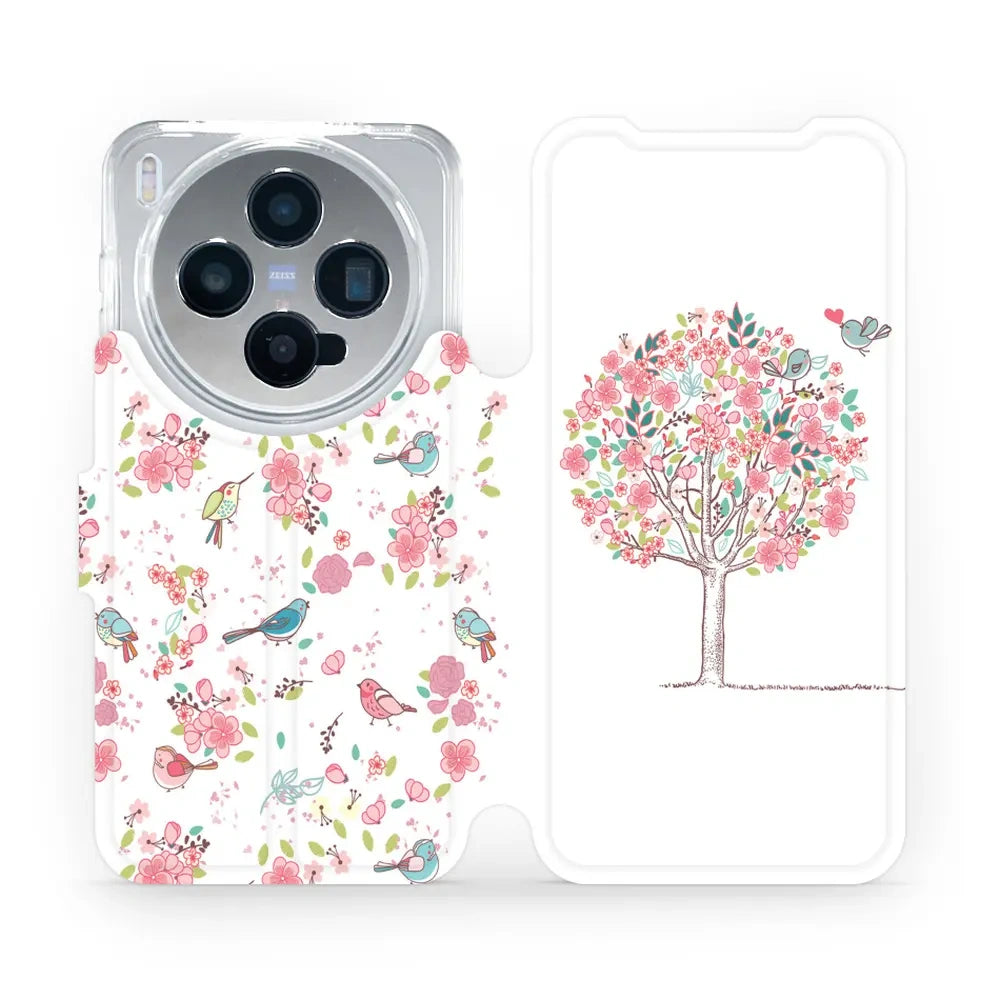 Handyhülle mit klappe für Vivo X300, Mobiwear Book, Rosa Hain