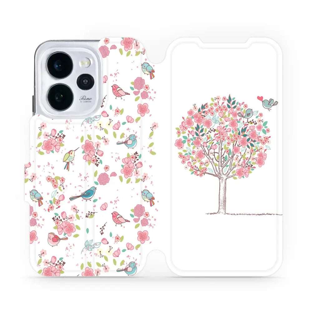 Handyhülle mit klappe für Oppo Reno 15 Pro, Mobiwear Book, Rosa Hain