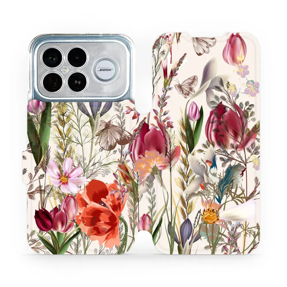 Handyhülle mit klappe für Xiaomi POCO F8 Ultra, Mobiwear Book, Blumenstrauß