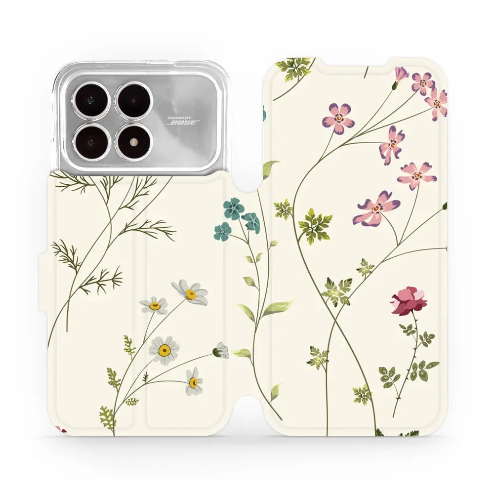 Handyhülle mit klappe für Xiaomi POCO F8 Pro, Mobiwear Book, Feldblumen