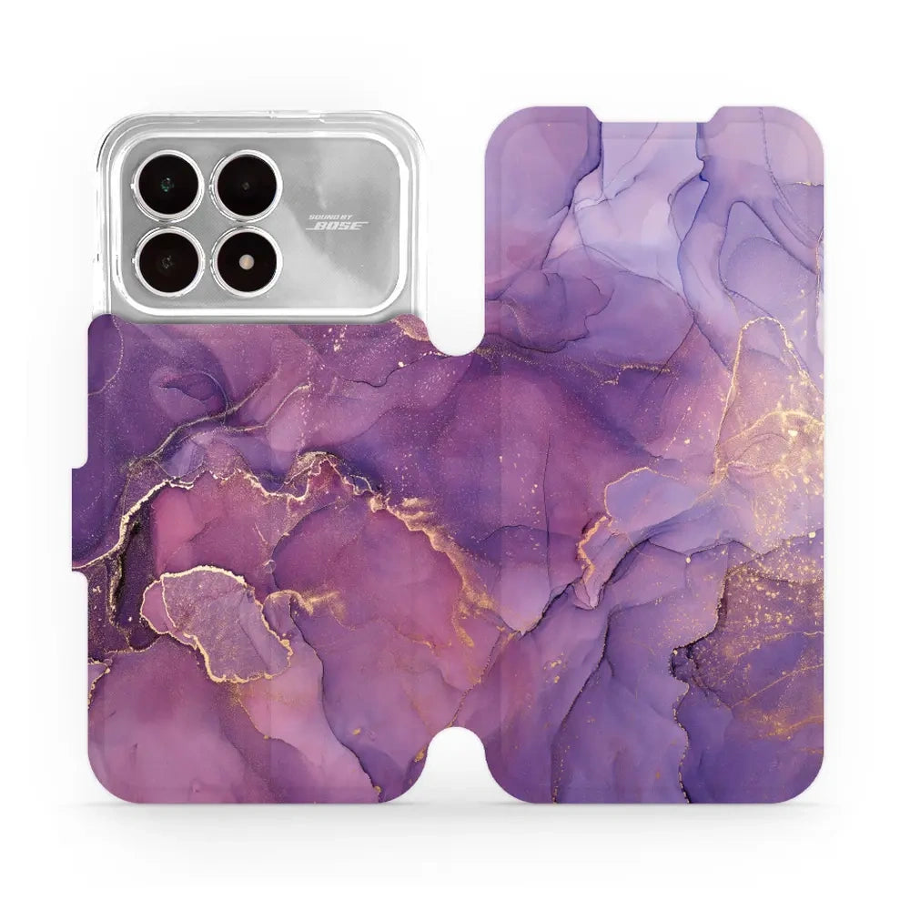 Handyhülle mit klappe für Xiaomi POCO F8 Pro, Mobiwear Book, Violett