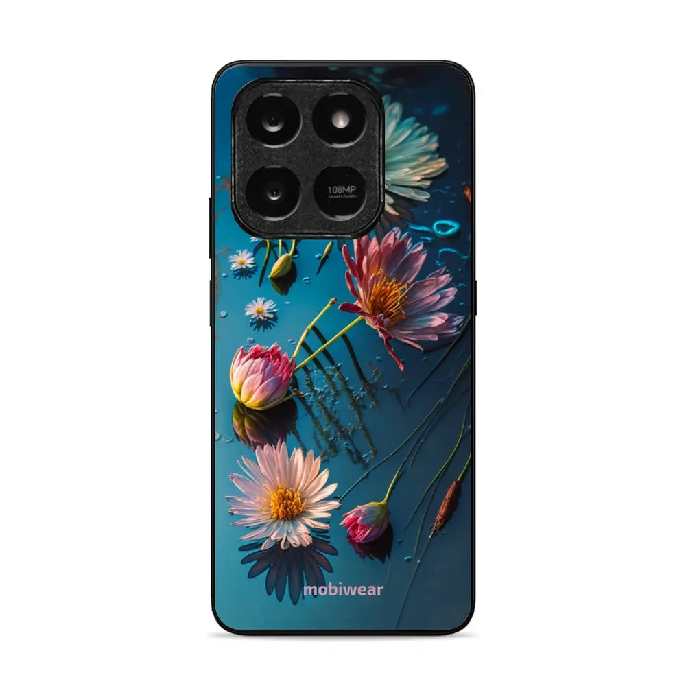 Handyhülle für Honor X7d 4G/5G / Honor 400 Smart 4G/5G, Mobiwear Glossy Case, Blau-Blumig