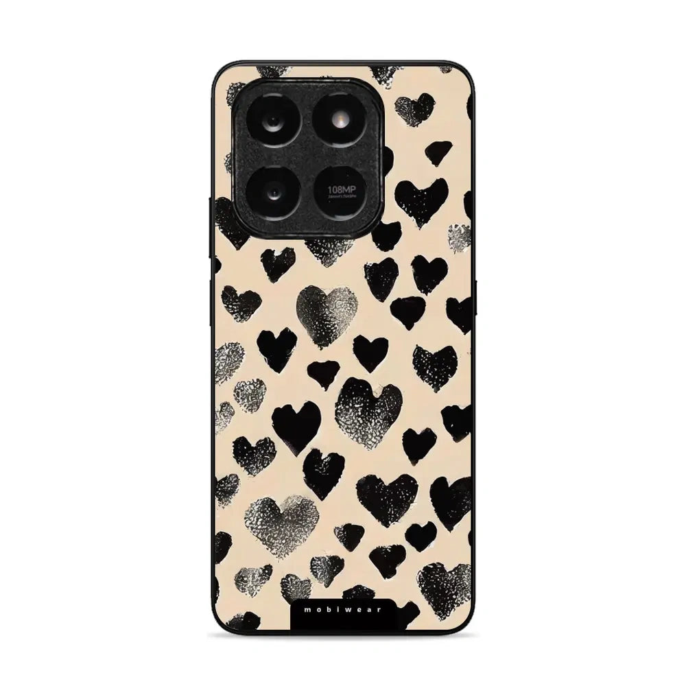 Handyhülle für Honor X7d 4G/5G / Honor 400 Smart 4G/5G, Mobiwear Glossy Case, Beige Liebe