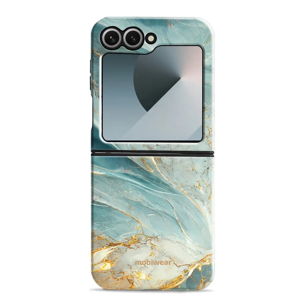 Handyhülle für Galaxy Z Flip7 FE / 6, Mobiwear Elite Pro, Adern des Azur