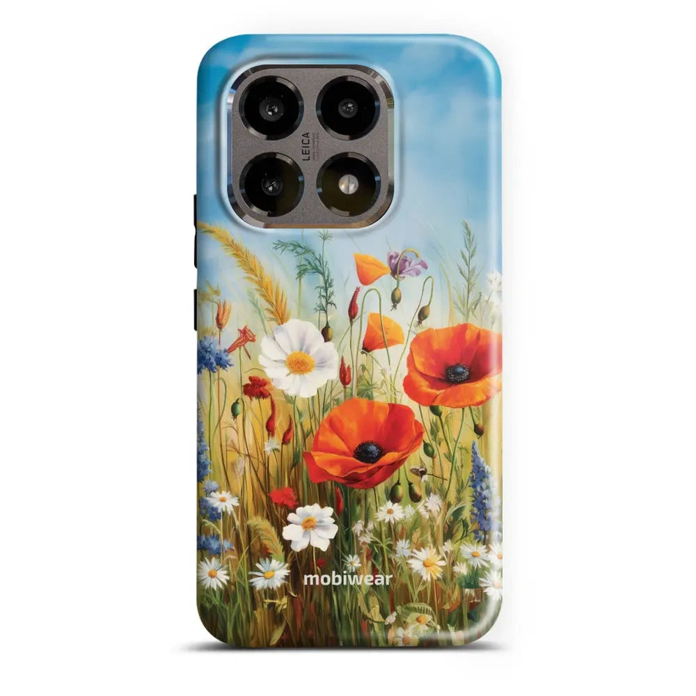 Handyhülle für Xiaomi 15T, Mobiwear Elite Pro, Wiesenblumen