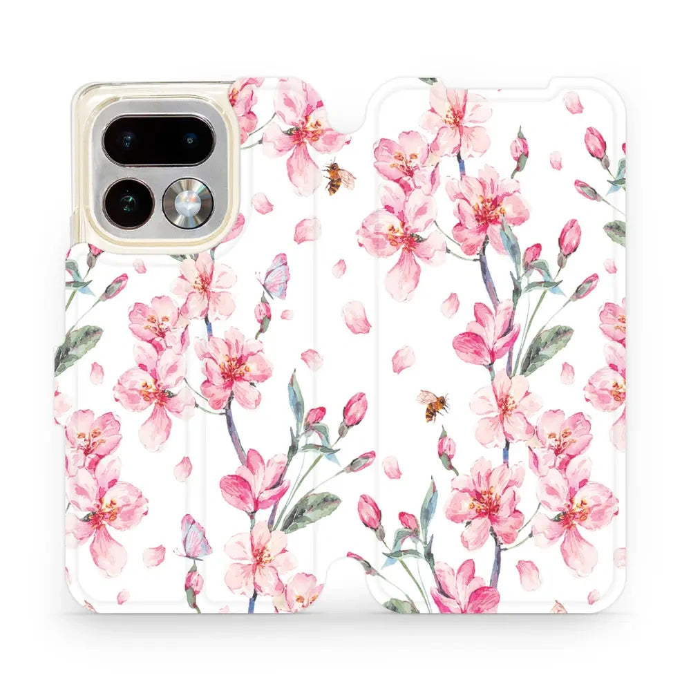 Handyhülle mit klappe für Realme 16 Pro 5G, Mobiwear Book, Rosa Frühling
