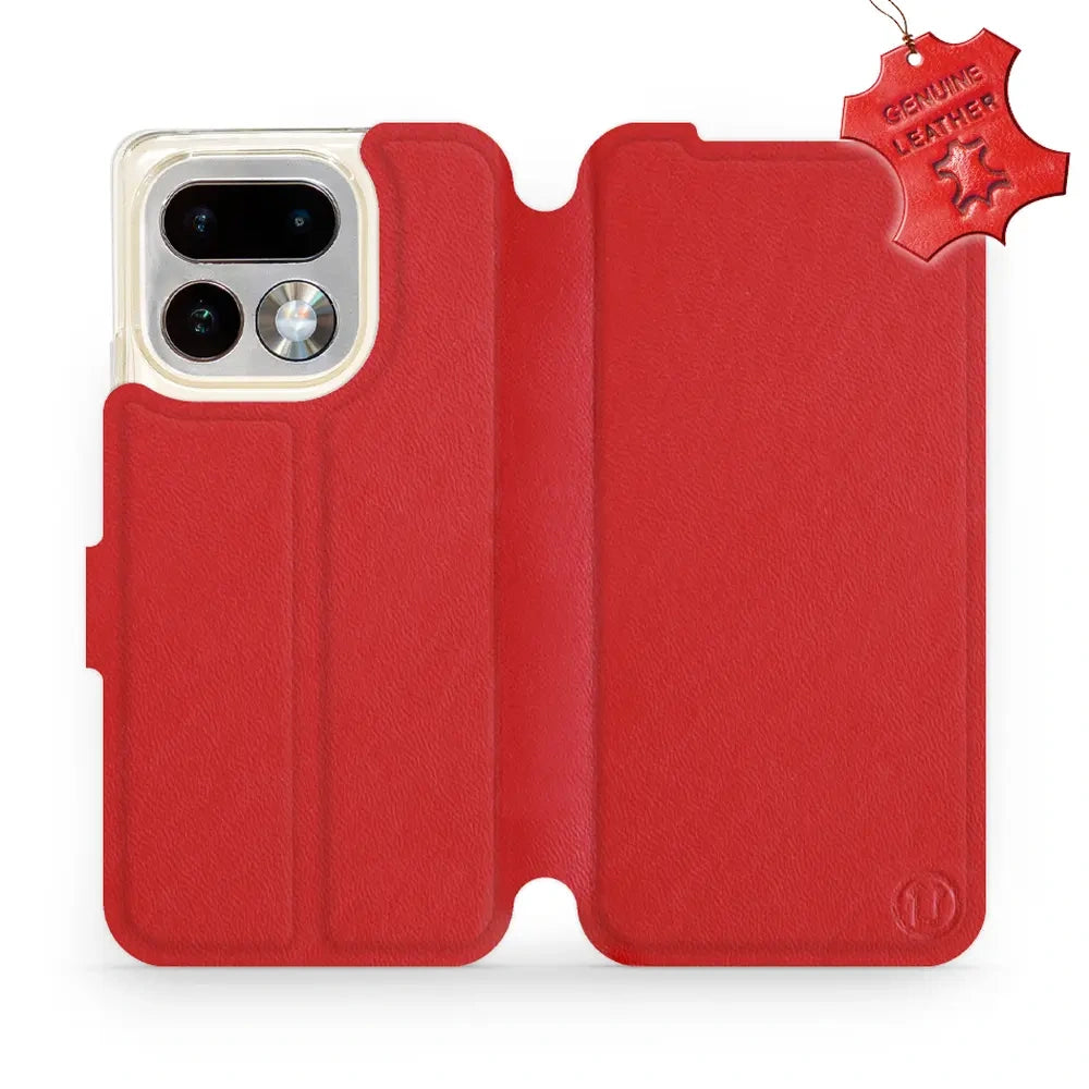 Echtleder Handyhülle für Realme 16 Pro 5G, Mobiwear Leather, Rot