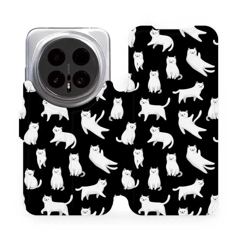 Handyhülle mit klappe für Honor Magic8 Pro, Mobiwear Book, Luna-Kätzchen