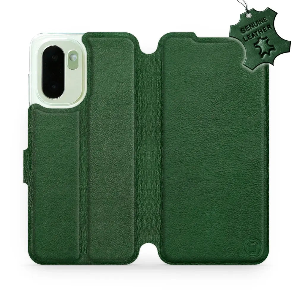 Echtleder Handyhülle für OnePlus 15R, Mobiwear Leather, Grün
