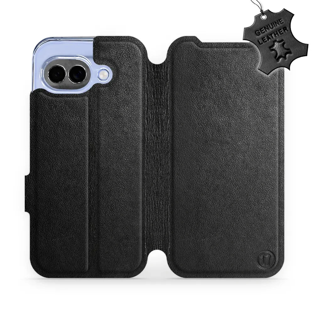 Echtleder Handyhülle für Google Pixel 10a, Mobiwear Leather, Schwarz