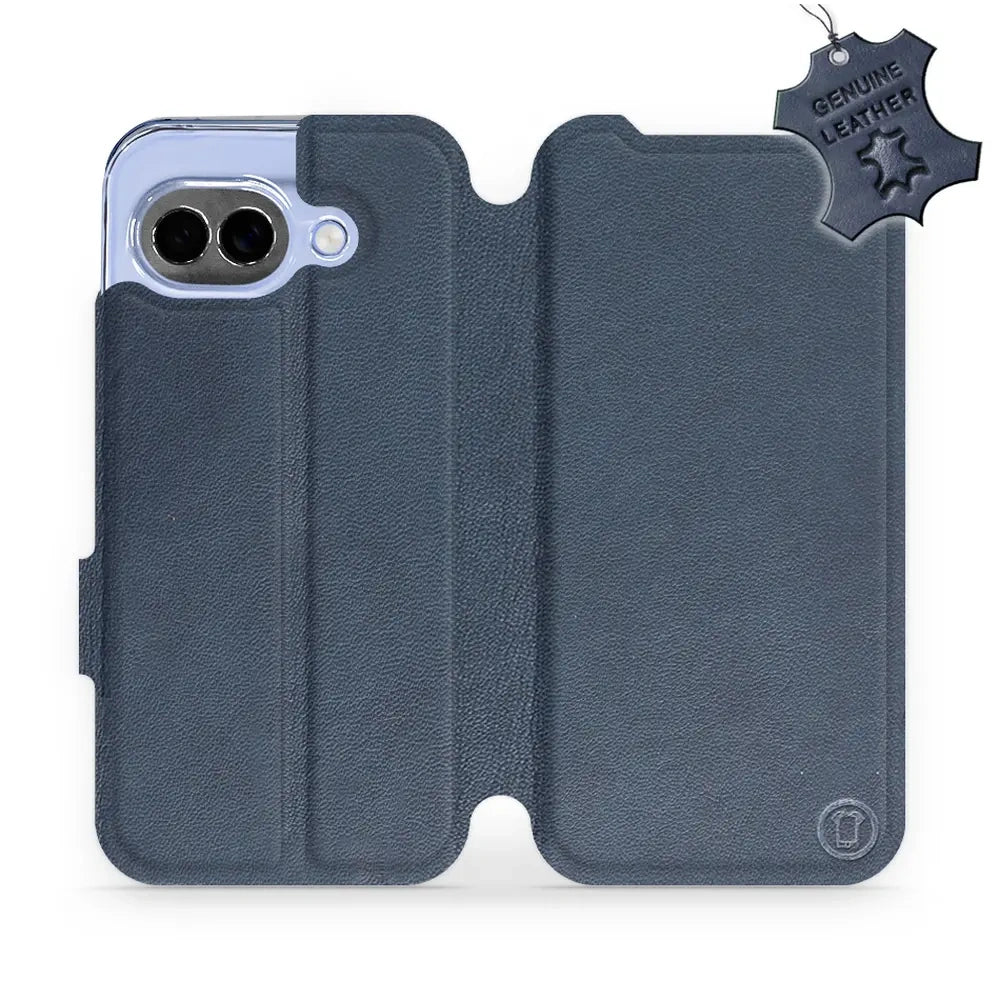 Echtleder Handyhülle für Google Pixel 10a, Mobiwear Leather, Dunkelblau