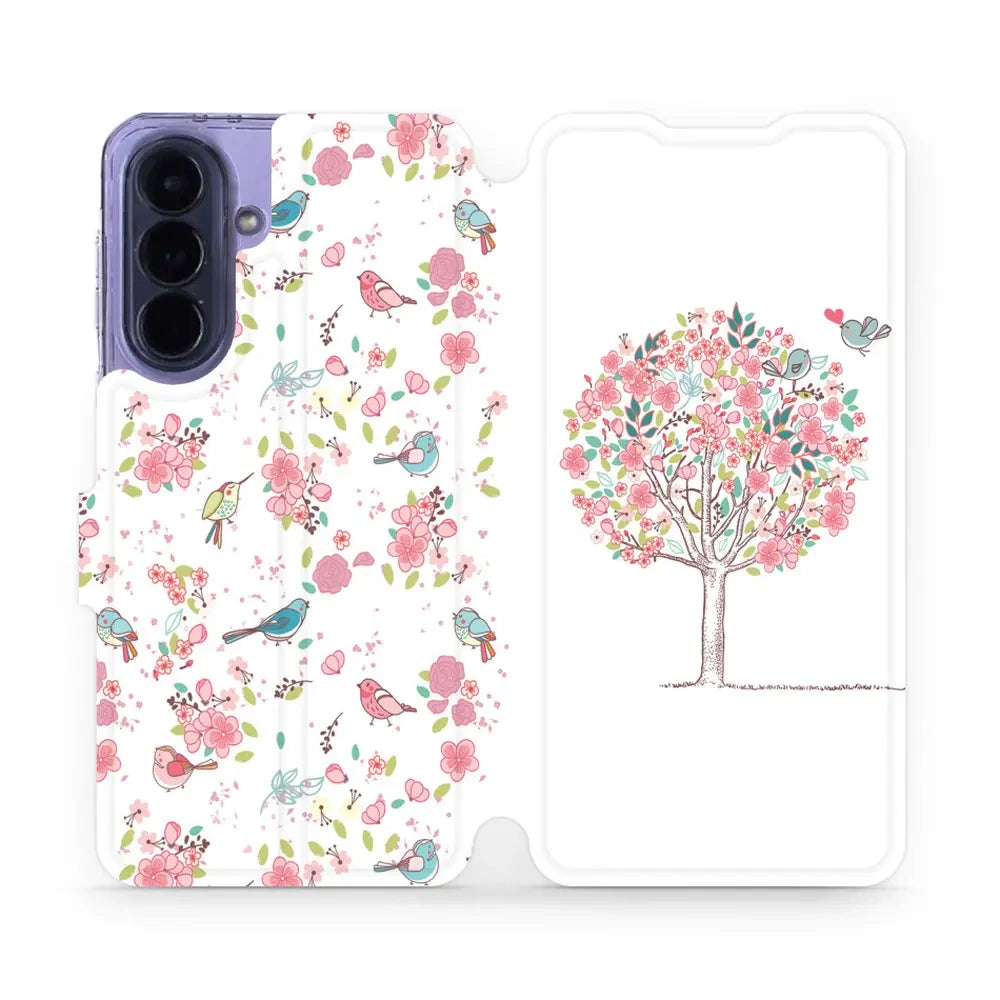 Handyhülle mit klappe für Galaxy A57 5G, Mobiwear Book, Rosa Hain