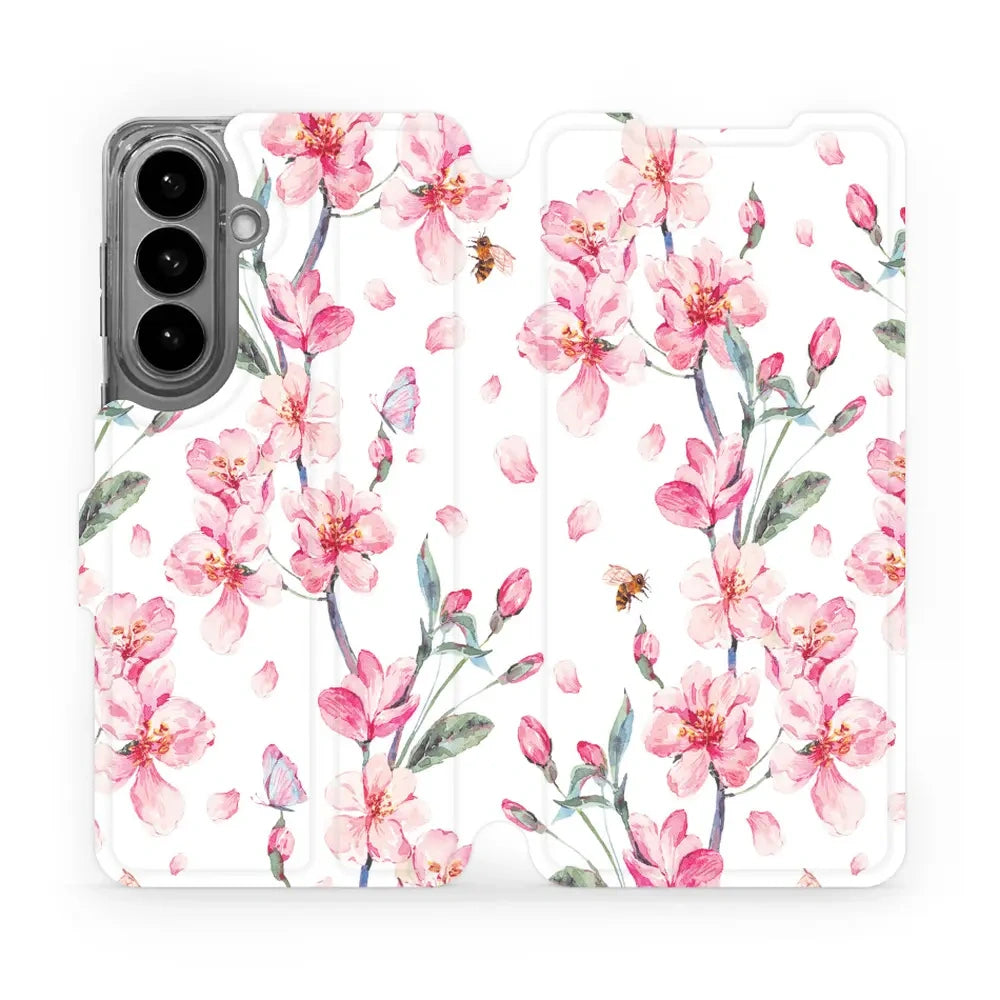 Handyhülle mit klappe für Galaxy S26 Plus, Mobiwear Book, Rosa Frühling