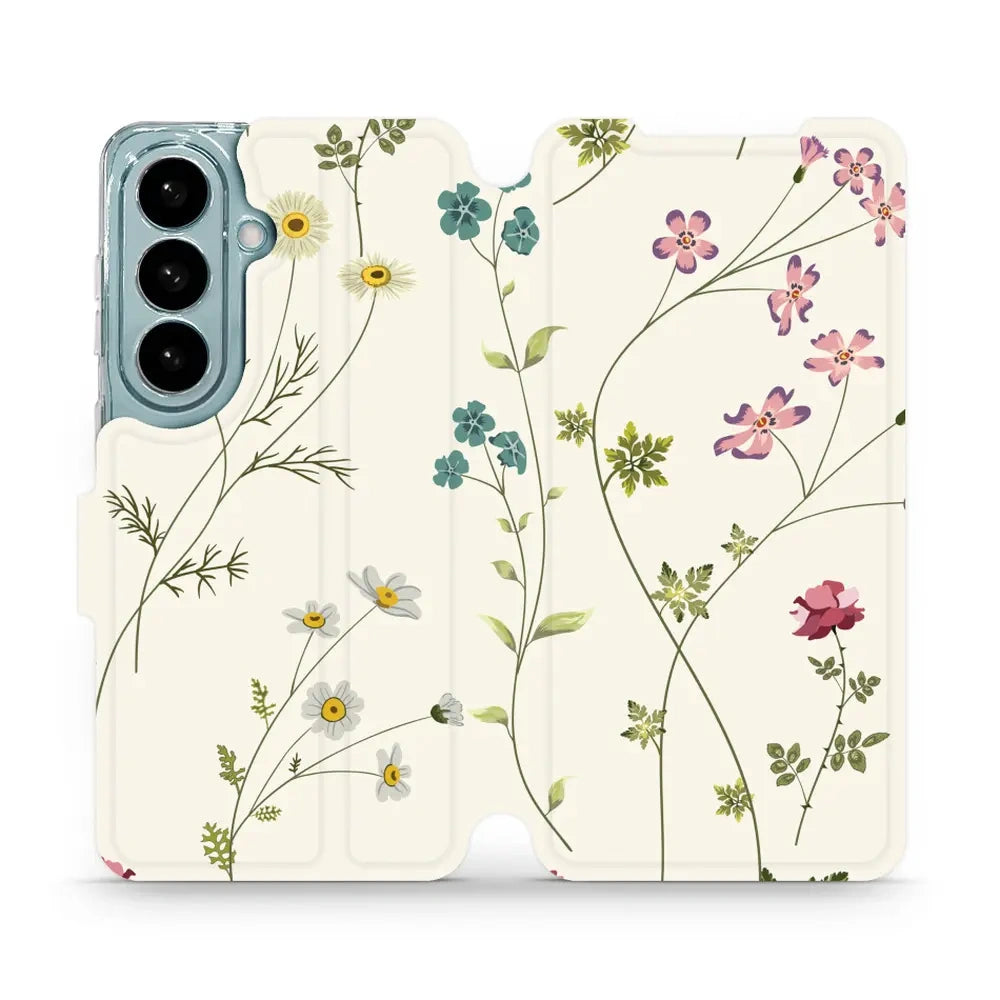Handyhülle mit klappe für Galaxy S26, Mobiwear Book, Feldblumen