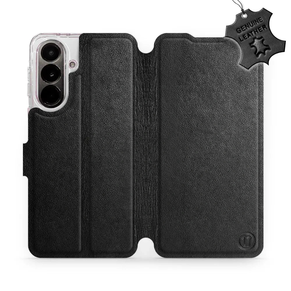 Echtleder Handyhülle für Galaxy A37 5G, Mobiwear Leather, Schwarz