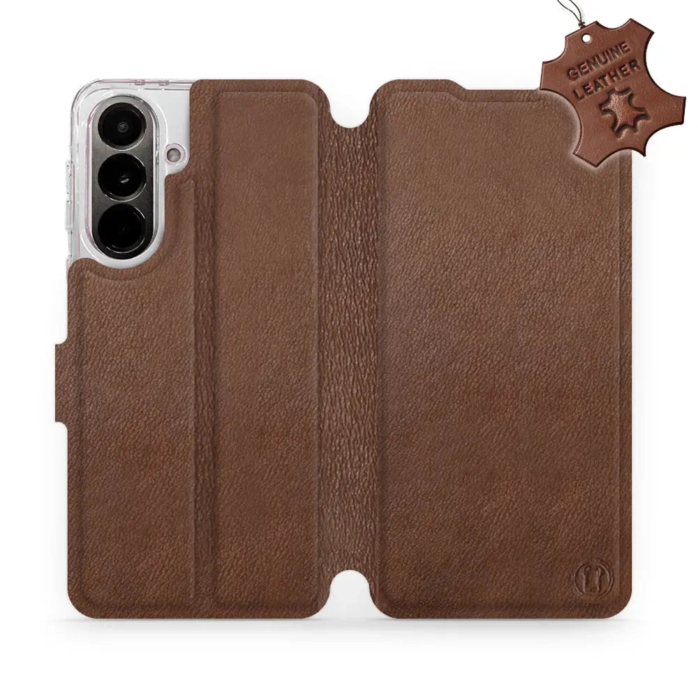 Echtleder Handyhülle für Galaxy A37 5G, Mobiwear Leather, Braun