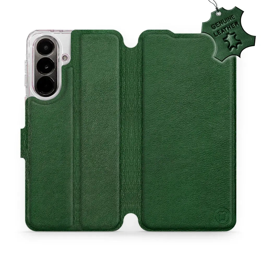 Echtleder Handyhülle für Galaxy A37 5G, Mobiwear Leather, Grün