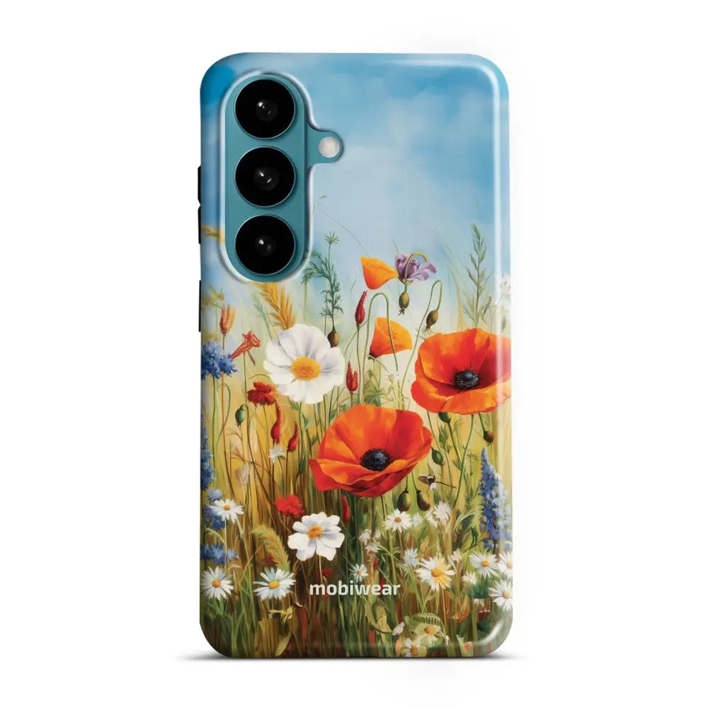 Handyhülle für Galaxy S26, Mobiwear Elite Pro, Wiesenblumen