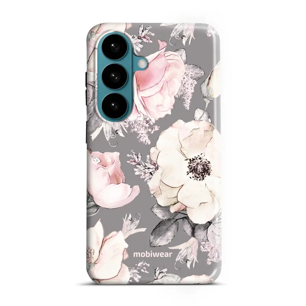 Handyhülle für Galaxy S26, Mobiwear Elite Pro, Rosa-Blumig