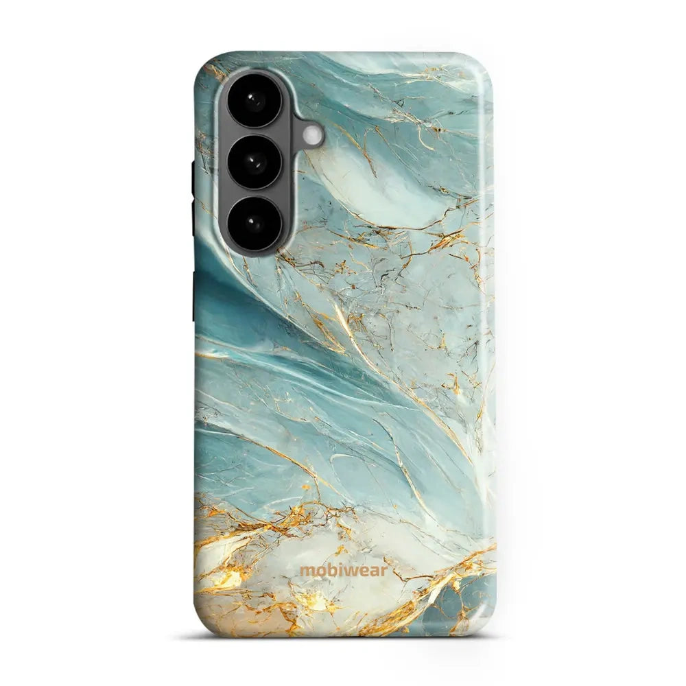 Handyhülle für Galaxy S26 Plus, Mobiwear Elite Pro, Adern des Azur