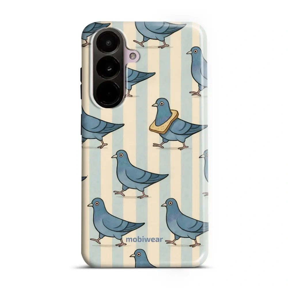 Handyhülle für Galaxy A37 5G, Mobiwear Elite Pro, Blaue Tauben