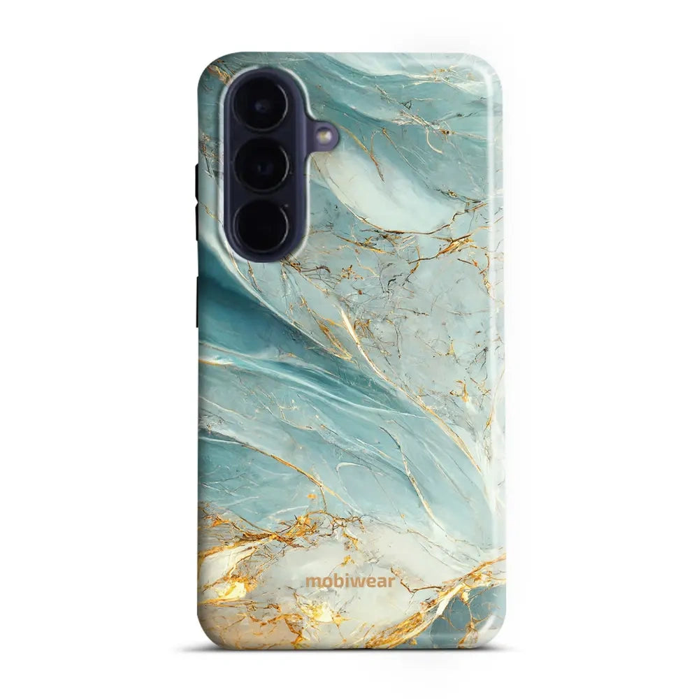 Handyhülle für Galaxy A57 5G, Mobiwear Elite Pro, Adern des Azur
