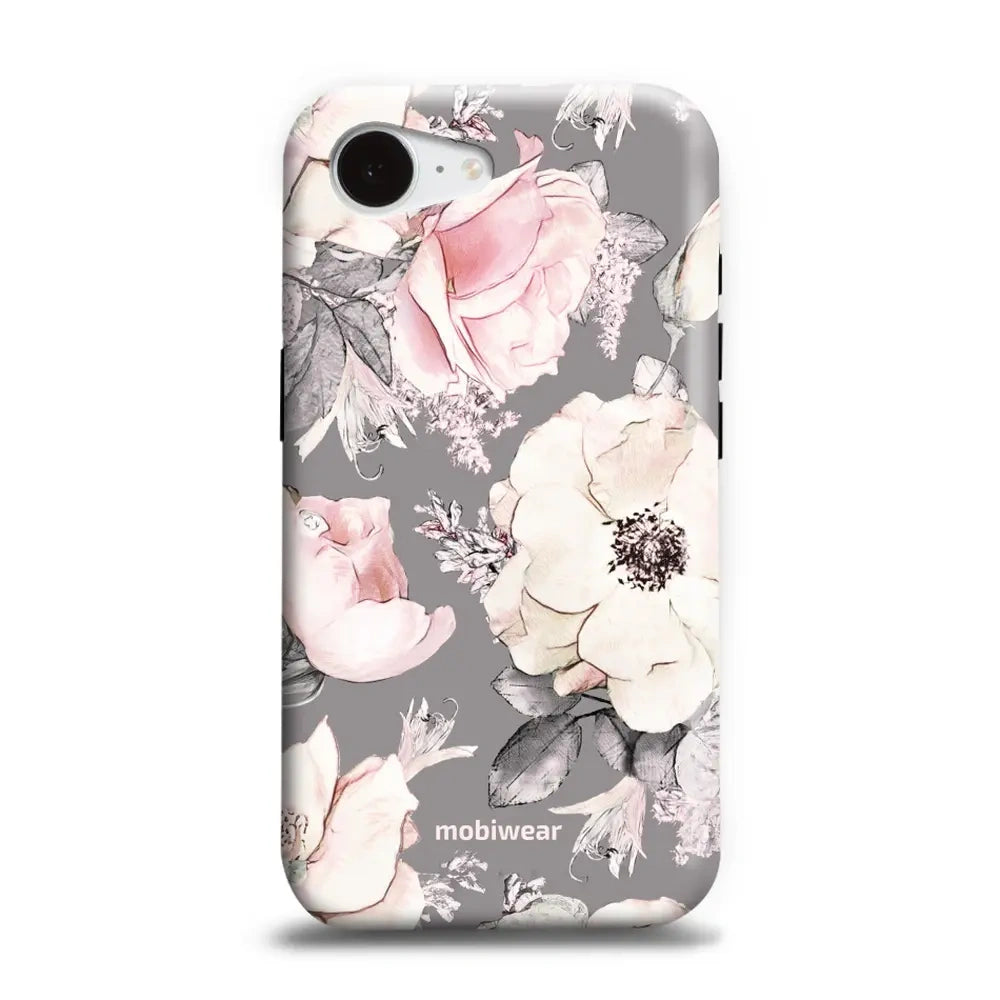 Handyhülle für iPhone 17e, Mobiwear Elite Pro, Rosa-Blumig