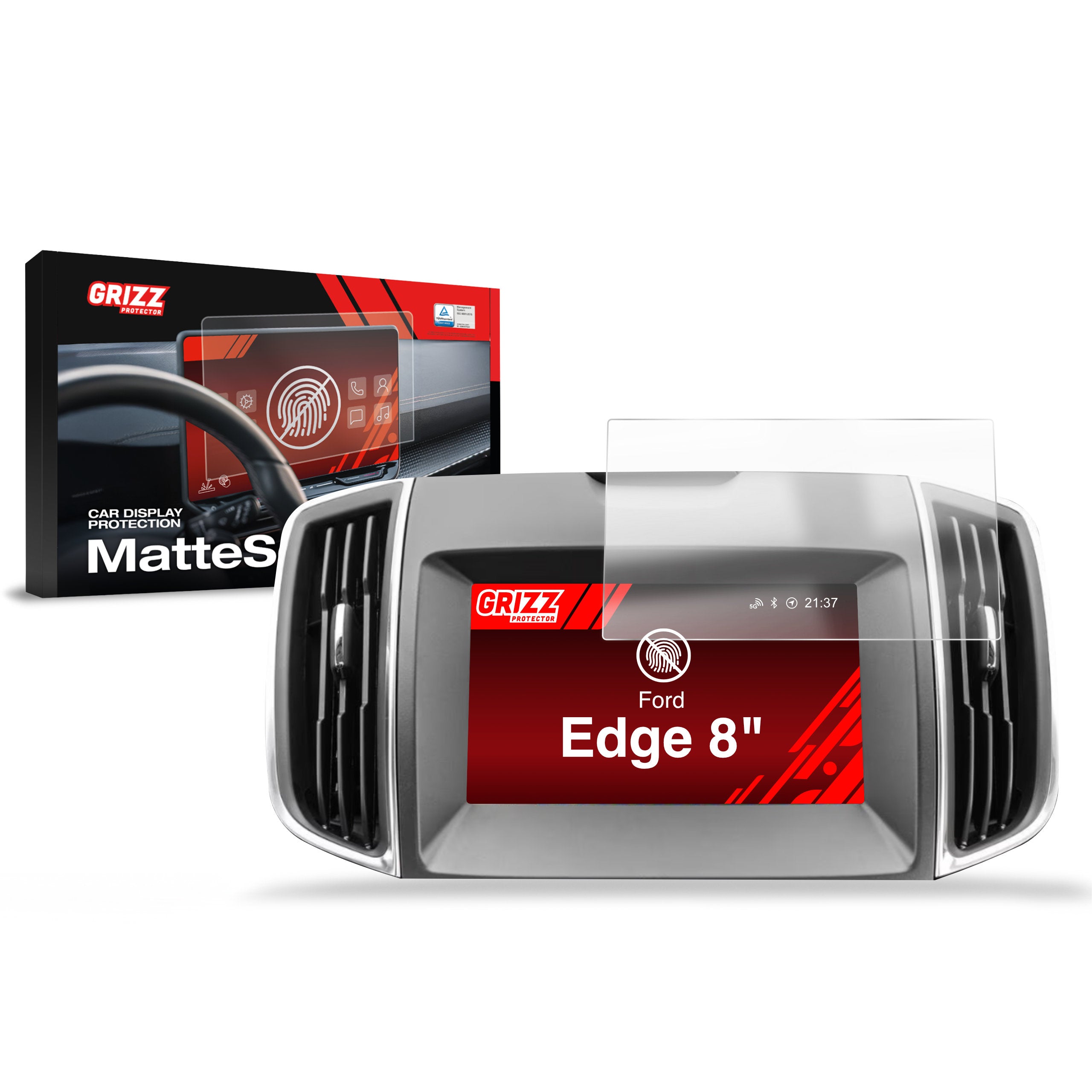 Matte Autodisplayfolie für Ford Edge 8" (2014-2021), Grizz Protector