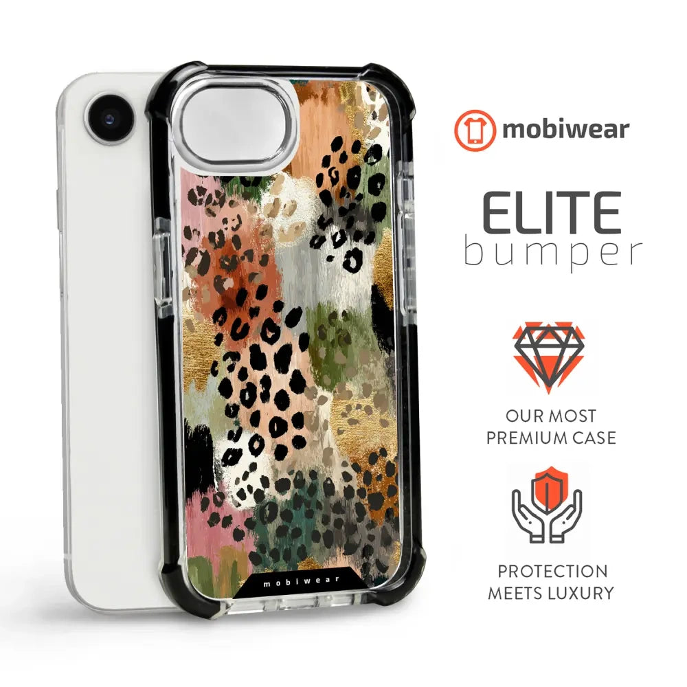 Handyhülle für iPhone 17e mit MagSafe, Mobiwear Elite Bumper, Malerische Tupfen