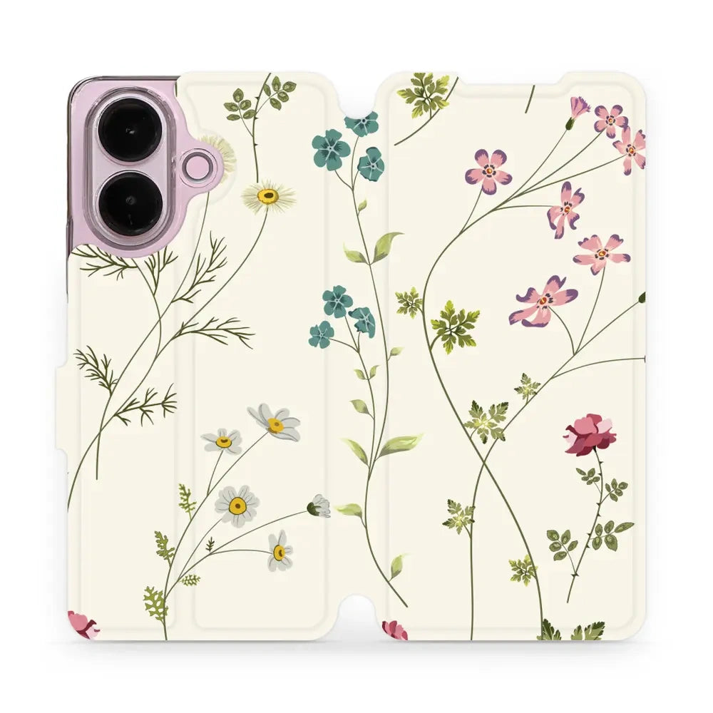 Handyhülle mit klappe für Vivo V60 Lite 5G, Mobiwear Book, Feldblumen
