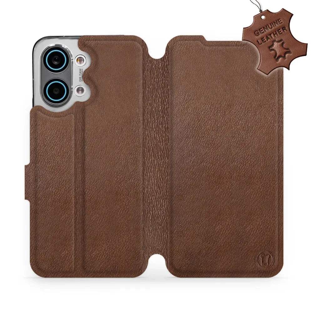 Echtleder Handyhülle für Xiaomi POCO X8 Pro Max, Mobiwear Leather, Braun