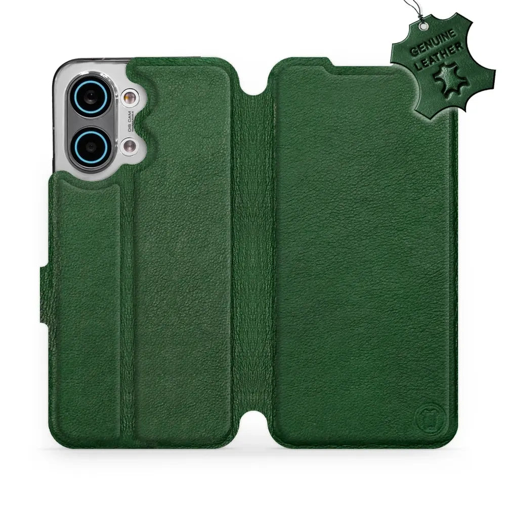 Echtleder Handyhülle für Xiaomi POCO X8 Pro Max, Mobiwear Leather, Grün