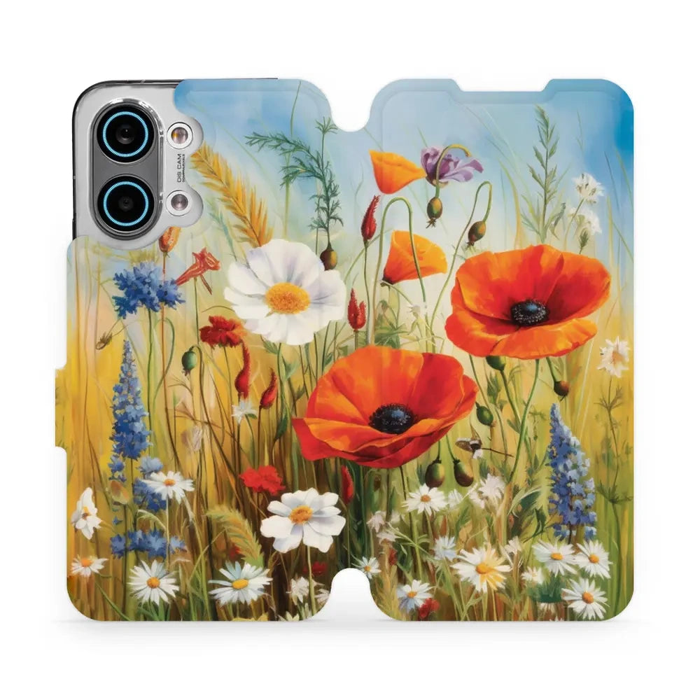 Handyhülle mit klappe für Xiaomi POCO X8 Pro Max, Mobiwear Book, Wiesenblumen