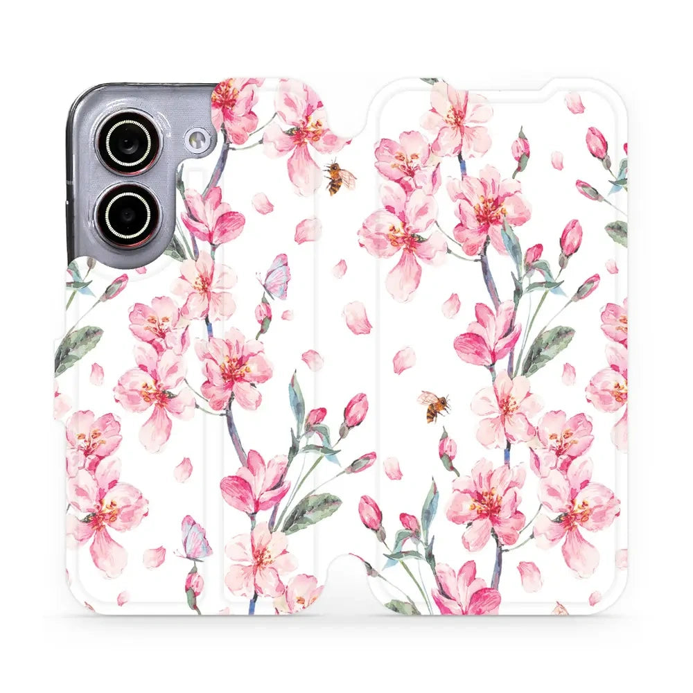Handyhülle mit klappe für Xiaomi POCO X8 Pro, Mobiwear Book, Rosa Frühling