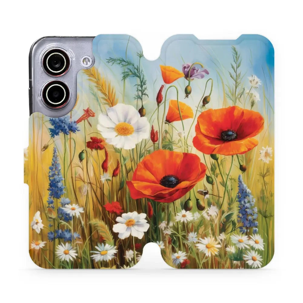 Handyhülle mit klappe für Xiaomi POCO X8 Pro, Mobiwear Book, Wiesenblumen