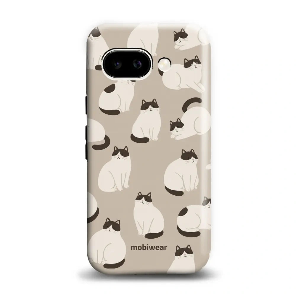 Handyhülle für Google Pixel 10a, Mobiwear Elite Pro, Kaffe Miau