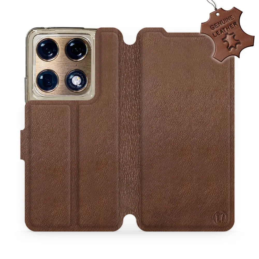 Echtleder Handyhülle für Motorola Signature, Mobiwear Leather, Braun