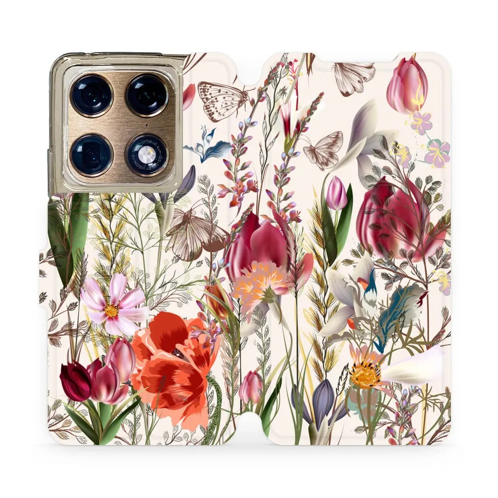 Handyhülle mit klappe für Motorola Signature, Mobiwear Book, Blumenstrauß