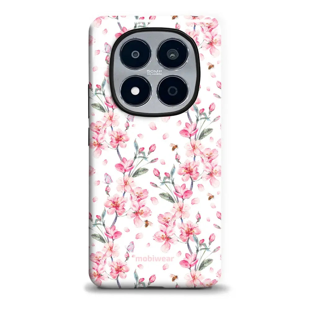 Handyhülle für Xiaomi POCO M8 Pro 5G, Mobiwear Elite Pro, Japanischer Blumenstrauß