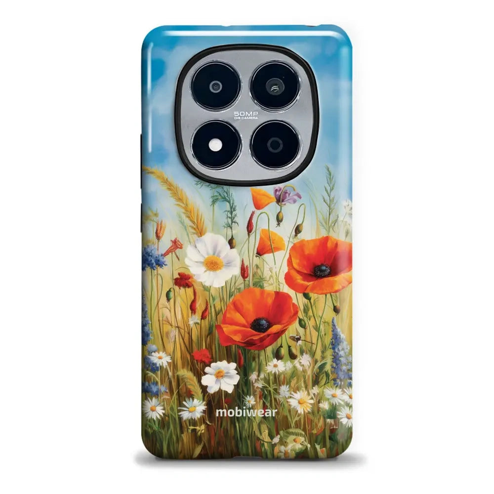 Handyhülle für Xiaomi POCO M8 Pro 5G, Mobiwear Elite Pro, Wiesenblumen